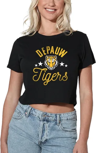 Vista 131 de Colección oficial de camisetas con diseño de mascota desgastada para mujer, color negro Grizzlies del estado de Adams