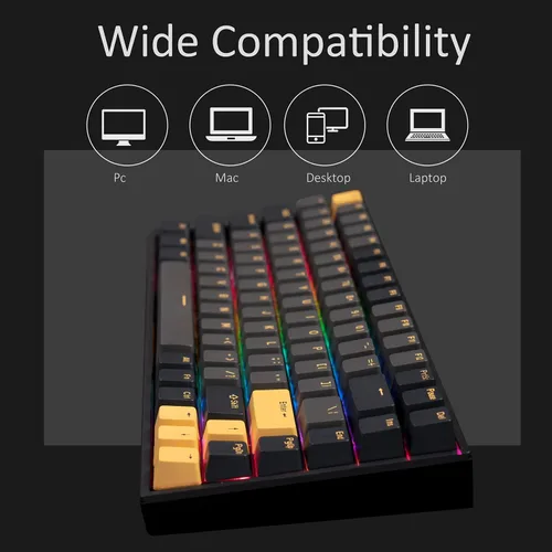 Vista 6 de ONE METER 75 Wireless Mechanical Keyboard Hot Swappable Mechanical Gaming Keyboard with Gateron G-Pro Switch and PBT Keycaps RGB LED Backlit