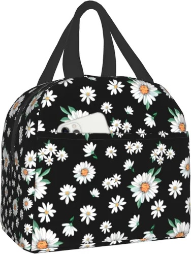 Vista 20 de Nerxy Lonchera a cuadros de búfalo azul, moderna, 8 x 5 x 8.5 pulgadas, suave bolsa de almuerzo para mujeres, niños, adultos, trabajo, escuela