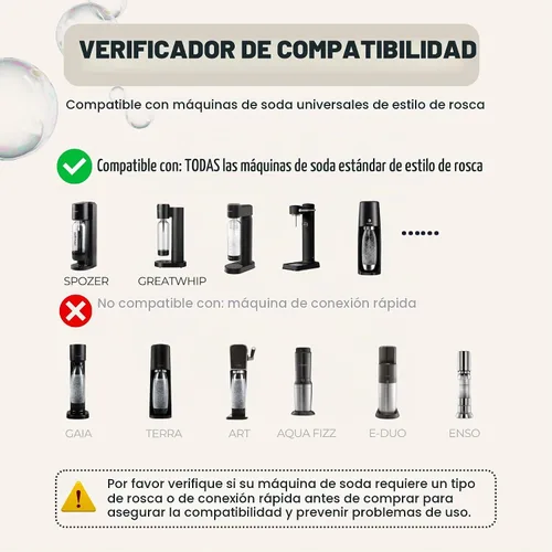 Vista 2 de GreatWhip - Cilindro de CO2 para Sodastream, carbonatador roscado, juego de 2 unidades 99.99% Pure CO2 • Food-Grade • Fits Screw-In Soda Makers •