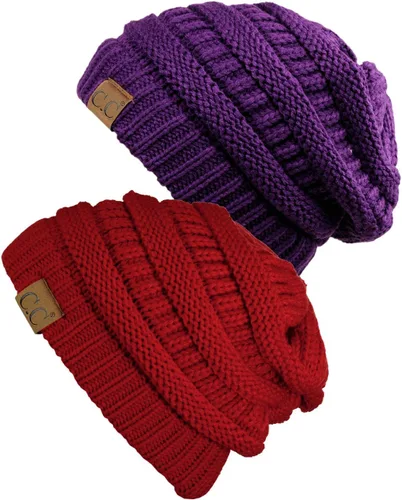 Vista 16 de Gorro a la moda de tejido suave abultado, cálido y elástico de C.C