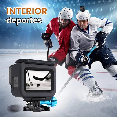 Vista 8 de MiPremium Carcasa con marco para GoPro Hero 8, color negro. Kit de accesorios de montaje de jaula protectora con tornillo de aluminio y hebilla