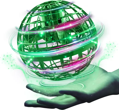 Vista 9 de Ciniffo - Juguete de pelota de orbe volador 2025 – Spinner boomerang mini dron con control de mano y luz, bola de globo cósmico flotante, regalo