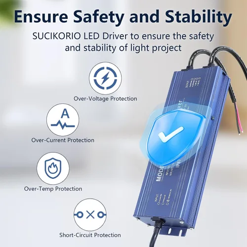 Vista 4 de Controlador LED de 12 V 100 W impermeable IP67, transformador LED ultra delgado de 110 V CA a 12 V CC 8.3 A 100 vatios silencioso convertidor