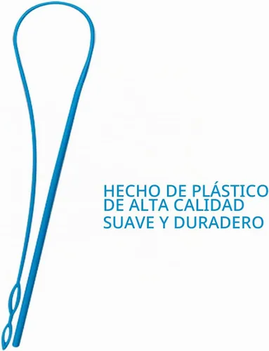 Vista 7 de yuntop 1 herramienta de enhebrador de cordón de plástico flexible de 23 Azul
