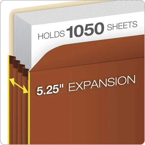 Vista 6 de Pendaflex Bolsillos expandibles para archivos, tamaño carta, cuerda roja y cuerda roja, reforzados con material DuPontTM Tyvek® (1524E-OX + 1534G-OX)