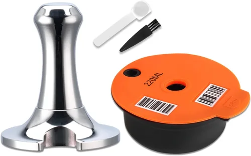 Vista 12 de Cápsulas de café recargables, cápsulas de café reutilizables de 7.4 fl oz para máquina de café Bosch Tas, cápsulas de café recargables con tapa