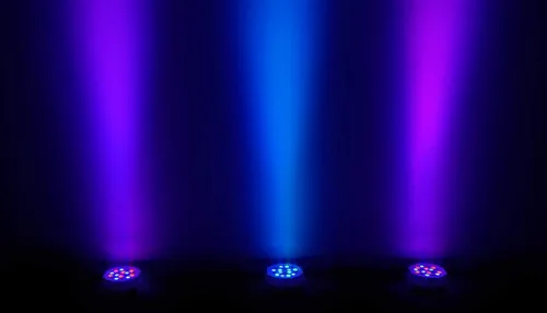 Vista 8 de (10) Rockville RockPAR50 LED RGB Compact Par Can DJ/Club/Stage DMX Luz de lavado - Blanco