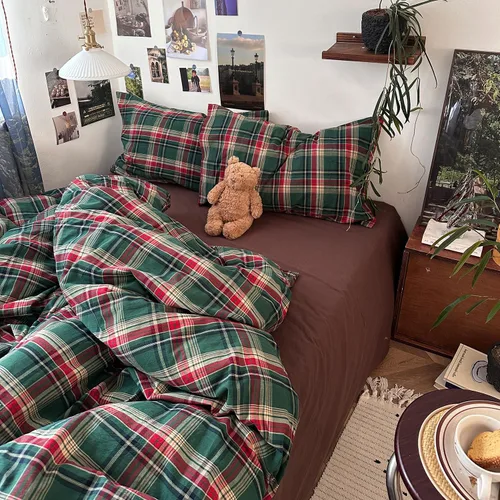 Vista 53 de mixinni Juego de funda de edredón vintage a rayas, tamaño twin, juego de ropa de cama de 3 piezas, 100% algodón lavado, suave y transpirable, funda