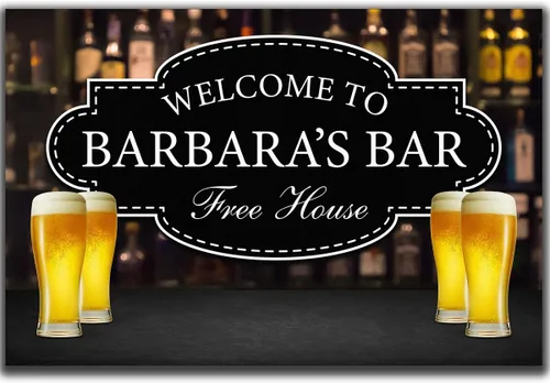Vista 4 de Tapete personalizado de bienvenida para bar familiar, tapete para puerta con nombre personalizado, cualquier barra de nombre, alfombra de puerta