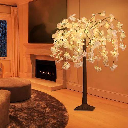 Vista 4 de [Usado] Árbol de cerezo iluminado con luz LED, blanco cálido