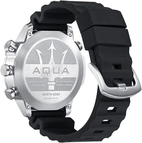 Vista 5 de NORTH EDGE Aqua - Reloj profesional para computadora de buceo para hombre buceo NDL 1640ft relojes de buceo con altímetro barómetro brújula