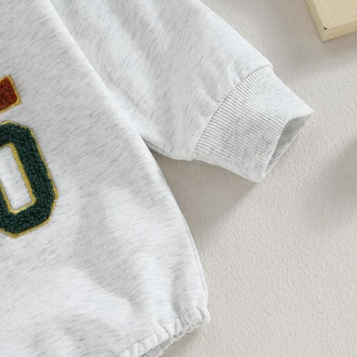 Vista 6 de ZAXARRA Mameluco para bebé recién nacido, manga larga, cuello redondo, para otoño e invierno, ropa informal para bebés
