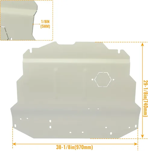 Vista 3 de ECOTRIC Placa deslizante de aluminio compatible con Volkswagen VW Jetta Golf Beetle MK4 1998-2010