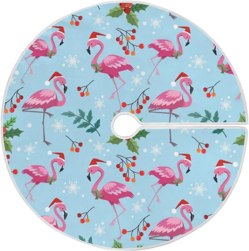 Vista 14 de Falda de Árbol de Navidad Azul y Morada con Copo de Nieve, Alfombra de Árbol de Temporada para Fiestas y Vacaciones, Suministros para Decoración