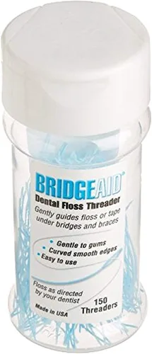 Vista 2 de BridgeAid Botella enhebradora de hilo dental 150, paquete de 2