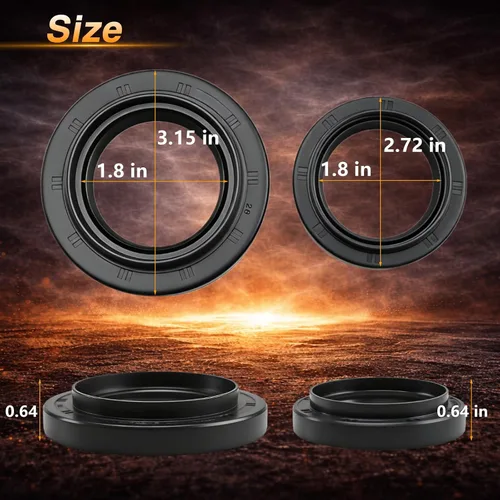 Vista 4 de Sello delantero del portador diferencial, sello de aceite del eje de transmisión delantero compatible con Toyota 4Runner Tacoma Sequoia Tundra Lexus