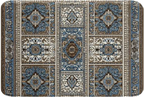 Vista 6 de Erosebridal Alfombras de baño vintage art decó, alfombra de baño antideslizante con medallón oriental rojo, 16 x 24 pulgadas, estilo bohemio, turco