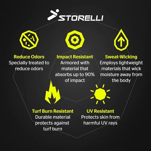 Vista 2 de Storelli Unisex BodyShield Impact Sliders, High-Impact Protection, Sweat-Wicking, UV-Resistant Athletic Undershorts