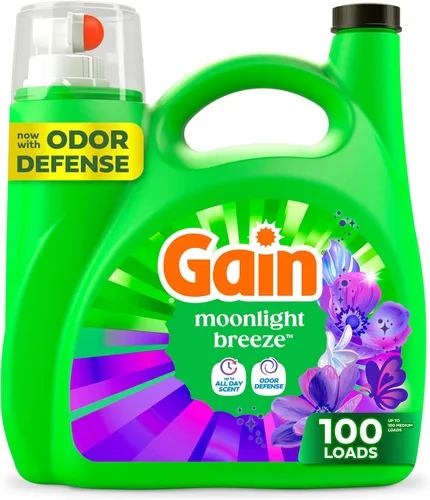 Vista 17 de [Usado] Gain Detergente líquido para ropa con defensa del olor, aroma Moonlight Breeze, jabón de lavandería para lavadoras HE, 60 onzas líquidas, 45