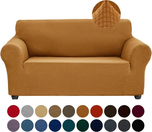 Vista 33 de Joccun Funda Elástica para Silla Sofá, Funda de Sofá de 1 Pieza Tela Jacquard de Spandex con Parte Inferior Elástica, Protector de Muebles Lavable