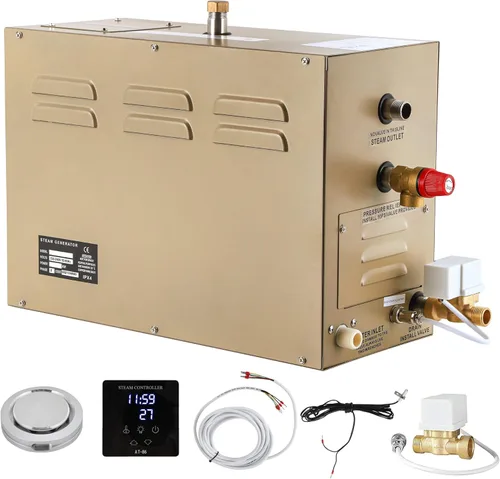 Vista 9 de CGOLDENWALL Generador de Vapor Comercial Autodrenante de 5KW Sistema de Ducha Generador de Baño de Vapor Doméstico Spa de 30 min a 12 Horas