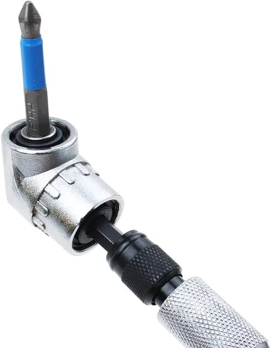 Vista 9 de Extensión de broca flexible con adaptador de taladro en ángulo recto, eje flexible para destornillador eléctrico, taladro de impacto de potencia