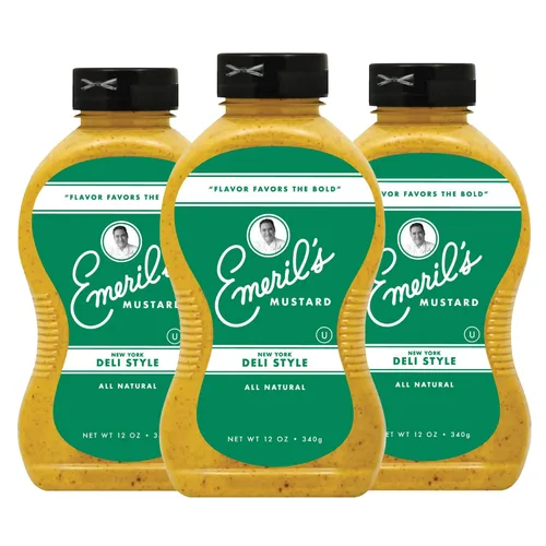 Vista 7 de Emeril Lagasse Mostaza gourmet – Dijon, jalapeño y dulce picante – 12 oz de salsa de mostaza natural prémium (individual/paquete de 1, Dijon)