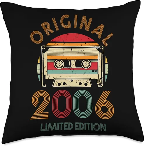 Vista 4 de Retro Limited Edition 2006 Cassette Tape 20th Birthday Throw Pillow