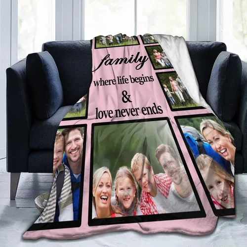 Vista 26 de JCETUNO Regalos personalizados de San Valentín para él y ella, mantas personalizadas con foto, mantas de fotos personalizadas, mantas de fotos