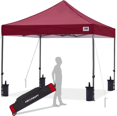Vista 30 de ABCCANOPY Toldo Desplegable – Carpa/Toldo Portátil para Patio Exterior de 8 x 8 Pies, Resistente para Patio Trasero y Terraza con 4 Sacos de Arena