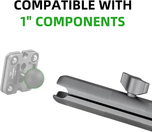 Vista 6 de FANAUE Brazo de doble zócalo: longitud completa de 5.9 pulgadas, compatible con componentes de bola de tamaño B de 1 pulgada (DA-150)