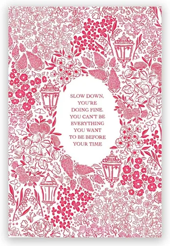 Vista 42 de Arte de pared "Slow Down You’re Doing Fine" Retro Minimalista Motivacional Cita Musical Póster Inspirador Letras de Canciones de Media Siglo en Tela