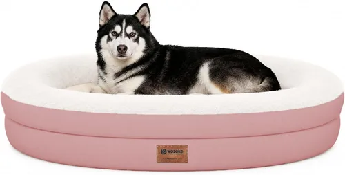 Vista 30 de Cama ortopédica lavable grande para perros: Cama de espuma viscoelástica impermeable para mascotas con refuerzos - Funda ortopédica extraíble