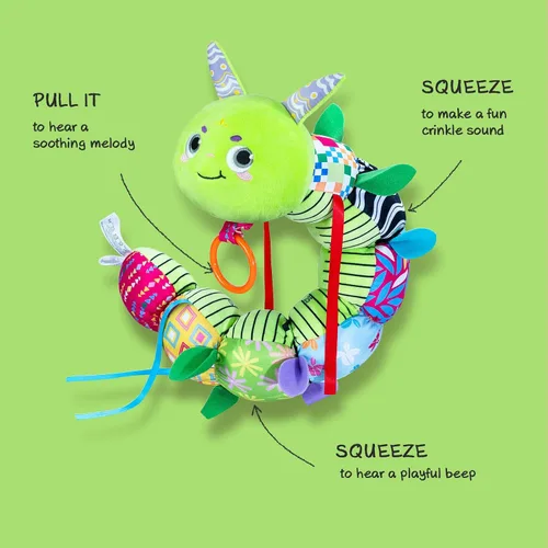 Vista 4 de Infinno Juguetes musicales y sensoriales de peluche para bebés, niñas y niños, juguetes suaves de seguridad para recién nacidos de 0-3-6-12 meses