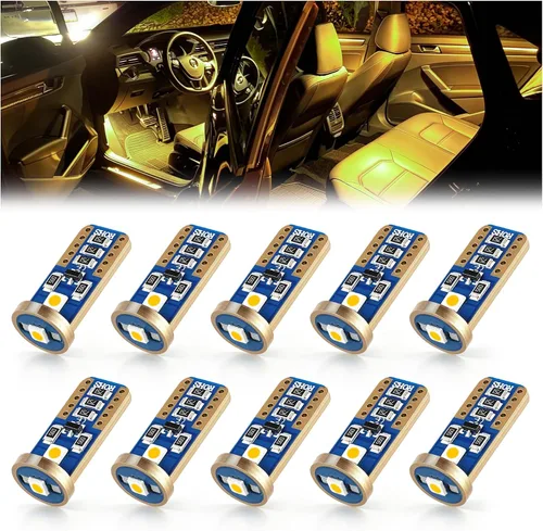 Vista 13 de iBrightstar Bombillas LED T10 168 194 de cuña extremadamente brillantes para interior de automóvil, cúpula, mapa, puerta, luces de matrícula