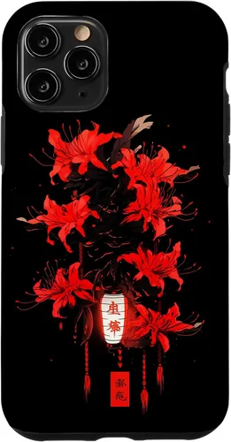 Vista 29 de iPhone 16 Red Spider Lily Funda de anime de manga estética japonesa japonesa