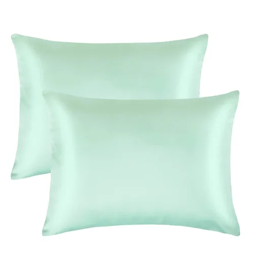 Vista 8 de FLXXIE Paquete de 2 fundas de almohada de satén con cremallera para niños pequeños, 13 x 18 pulgadas, lujosas y sedosas, suaves, de viaje, para Negro