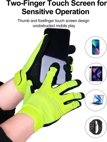 Vista 4 de INBIKE Guantes de ciclismo de montaña unisex, guantes de ciclismo de dedo largo con almohadilla antideslizante que absorbe los golpes