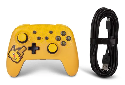 Vista 9 de PowerA Pokemon Enhanced Wired Controller for Nintendo Switch - Pixel Pikachu, Gamepad, Wired Video Game Controller, Gaming Controller - Nintendo