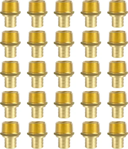 Vista 18 de SUNGATOR Paquete de 2 adaptadores machos Pex de 1 pulgada, latón sin plomo, accesorios Pex de 1 pulgada