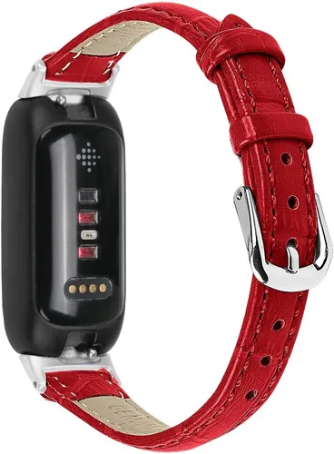 Vista 6 de Band Compatible with Fitbit Inspire 3 Bands Replacement Genuine Leather Wristband Quick Release Straps Watch Bands for Fitbit Inspire 3 Smartwatch