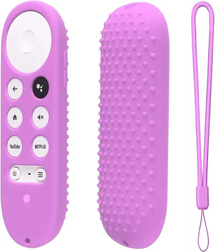 Vista 19 de Funda de silicona para Chromecast con Google TV 2020 Voice Remote Funda protectora para Chromecast Voice Remote 2020 (morado)