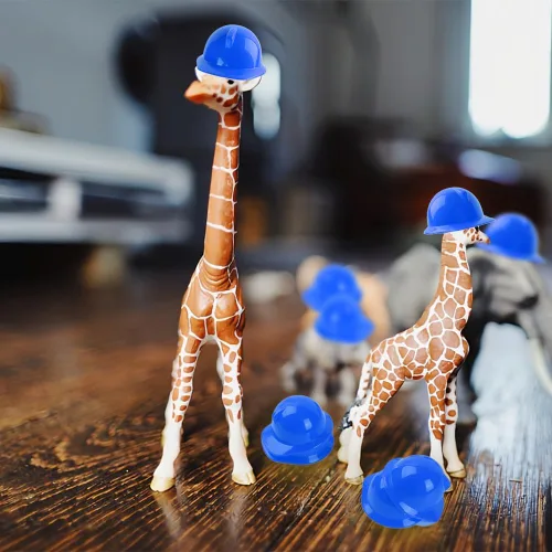 Vista 4 de Miniature Construction Hat 25Pcs, Mini Construction Doll Hats Plastic Miniature Bottle Topper Hats for Party