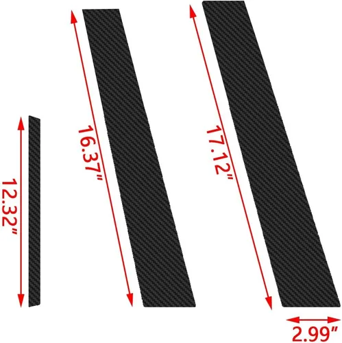 Vista 4 de x xotic tech Calcomanía precortada para cubierta de ventana lateral de poste de pilar, compatible con Honda Accord Sedan 8ª generación 2008-2012