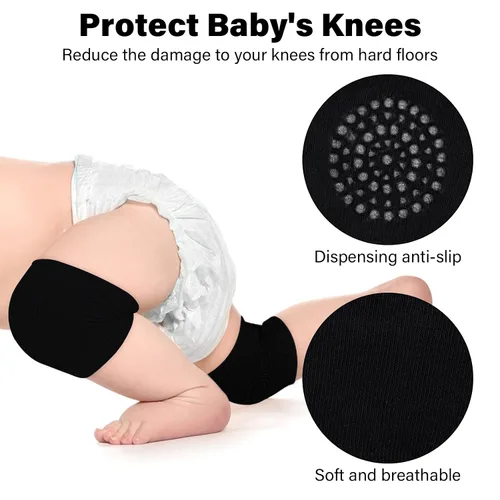 Vista 3 de Protector de cabeza de bebé y rodilleras para bebé, 3 pares de protectores para niños pequeños, cojín de algodón suave, capucha de seguridad Fish