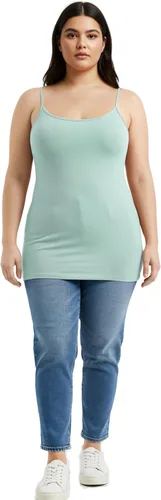 Vista 147 de Emmalise Camisola larga casual básica para mujer, con tirantes ajustables, top en capas