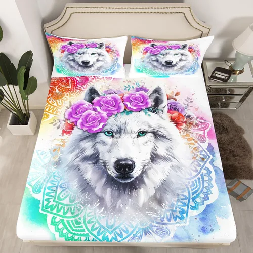 Vista 37 de Erosebridal Sábanas de Cama para Niños de Gato Lindo Tamaño Twin Línea de Arcoíris Neón Sábana Ajustable de Gato con Bolsillo Profundo para Niñas