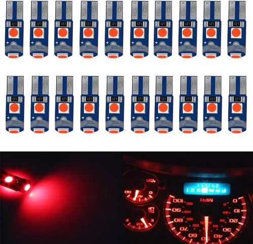 Vista 8 de 10 unidades de bombillas LED T5 17 18 27 37 58 70 73 74 79 85 86 2721 con chips 3030 para mapa, tablero, panel de instrumentos, cúpula, luces