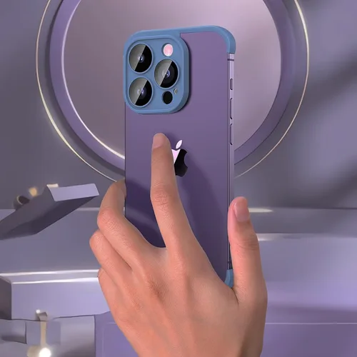 Vista 4 de Funda para iPhone 15 Pro Max con protector de lente de cámara, almohadilla de borde de esquina sin marco, suave y delgada de silicona TPU a prueba